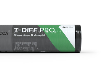Grå rulle med underlagstak, T-diff pro.